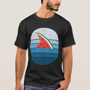 Vintage Wassermelone Fruchthaie Finnischer Sommer  T-Shirt