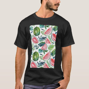 Vintage Wassermelonen-Fruchtmuster-Kunst T-Shirt