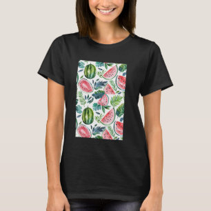 Vintage Wassermelonen-Fruchtmuster-Kunst T-Shirt