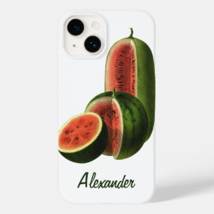 Vintage Wassermelonen Große Runde, Bio Lebensmitte Case-Mate iPhone Hülle