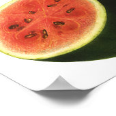 Vintage Wassermelonen Große Runde, Bio Lebensmitte Poster (Ecke)