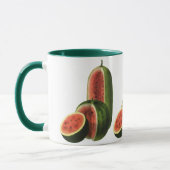 Vintage Wassermelonen Große Runde, Bio Lebensmitte Tasse (Links)