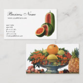 Vintage Wassermelonen Große Runde, Bio Lebensmitte Visitenkarte (Vorne/Hinten)