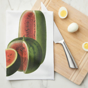 Vintage Wassermelonen Hoch Rund, Bio-Lebensmittel  Geschirrtuch