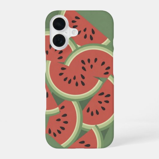 Vintage Wassermelonstücke iPhone 16 Hülle (Rückseite)
