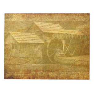 Vintage Wassermühle Notizblock