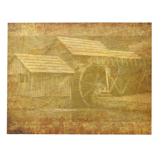 Vintage Wassermühle Notizblock (Vorderseite)