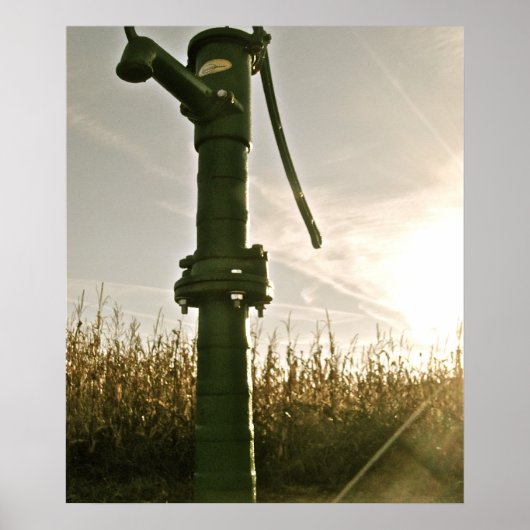 Vintage Wasserpumpe | Poster (Vorne)