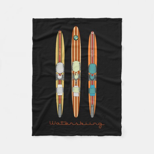 Vintage Wasserski Fleecedecke (Vorderseite)