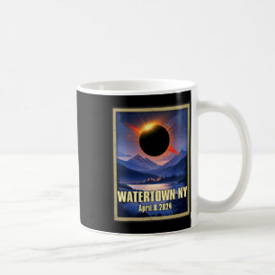Vintage Wasserstadt Ny Total Solar Eclipse 2024 Kaffeetasse
