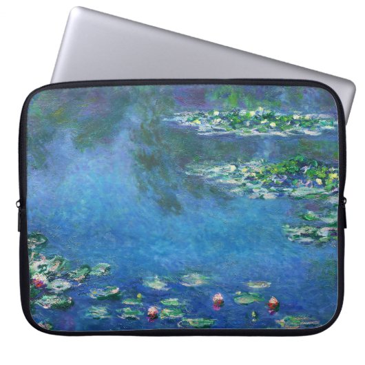 Vintage Water Lilies by Claude Monet Laptopschutzhülle (Vorderseite)