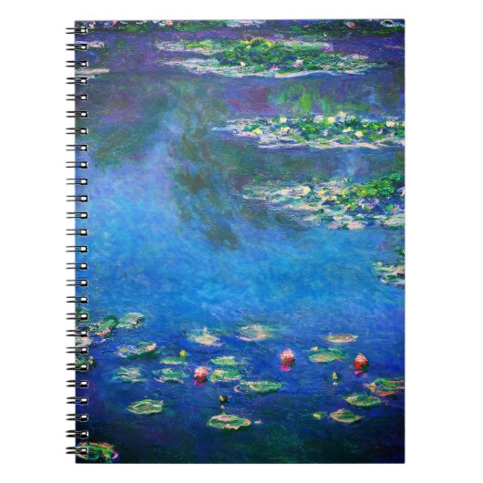 Vintage Water Lilies by Claude Monet Notizblock (Vorderseite)