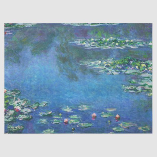Vintage Water Lilies by Claude Monet Seidenpapier (Vorderseite)
