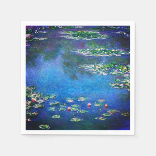 Vintage Water Lilies by Claude Monet Serviette (Vorderseite)