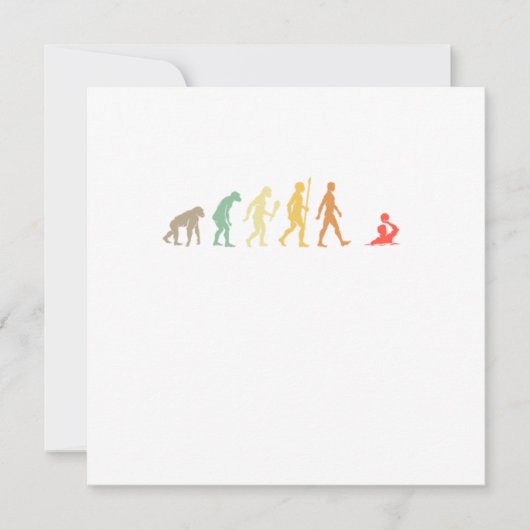 Vintage Water Polo Evolution Player Gift Idea Einladung (Vorderseite)