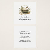 Vintage Watercolor Author Business Card (Vorne & Hinten)