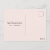 Vintage Watercolor Deer &. Merry Christmas Postkarte (Rückseite)