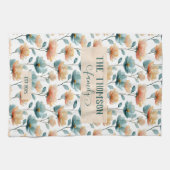 Vintage Watercolor Floral Family Heritage Geschirrtuch (Horizontal)