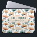 Vintage Watercolor Floral Family Heritage Laptopschutzhülle<br><div class="desc">Soft spring florals arranged in a refined vintage composition bring a sense of warmth, heritage, and timeless beauty to this design. Inspired by antique botanical prints, the gentle color palette and flowing floral forms create an elegant atmosphere that celebrates family, love, and meaningful moments. With the option to personalize the...</div>