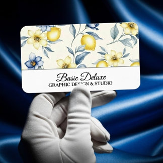 Vintage Watercolor FlowersBusiness Card - Qr code  Visitenkarte