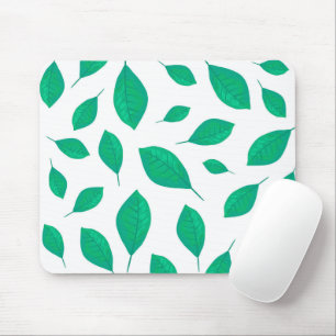 Vintage Watercolor Green Blätter Mousepad