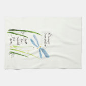 Vintage Watercolor-Libelle: Erinnern Sie sich imme Geschirrtuch (Horizontal)