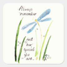 Vintage Watercolor-Libelle: Erinnern Sie sich imme