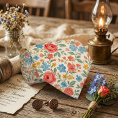 Vintage Watercolor Spring Garden Floral Krawatte