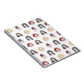 Vintage Watercolour Pin up Notebook Notizblock (Rechte Seite)