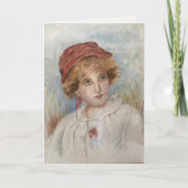 Vintage Watercolour Portrait | Blank Greeting Card Karte (Vorderseite)