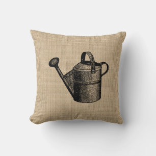 Vintage Watering Can Pillow Kissen