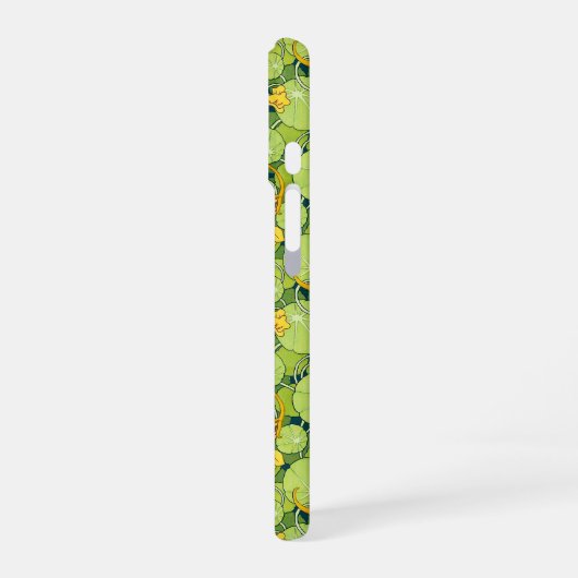 Vintage Waterlilies iPhone 16 Hülle (Linke Seite)