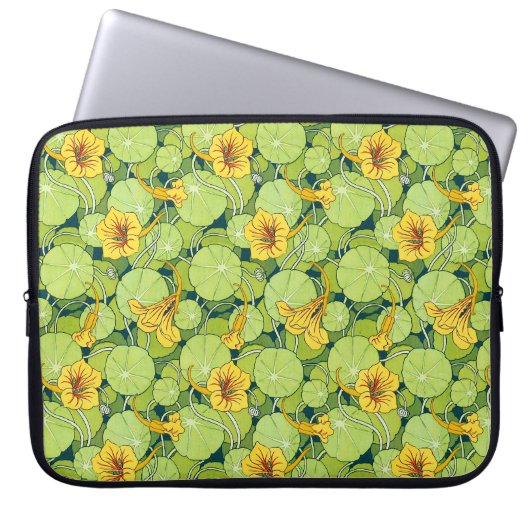 Vintage Waterlilies Laptopschutzhülle (Vorderseite)