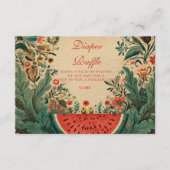 Vintage Watermelon Garden Diapper Raffle Begleitkarte (Vorderseite)