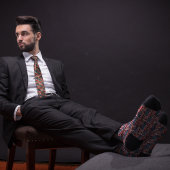 Vintage Wave American Flag Krawatte