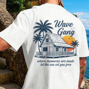 Vintage Wave Gang Cabin Beach Tee   Erinnerungen S