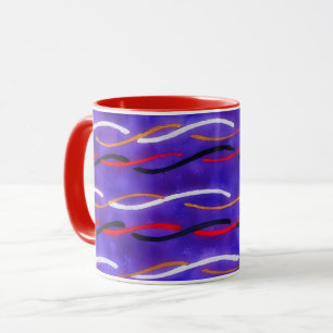 Vintage Wave Muster Art Tasse Cup
