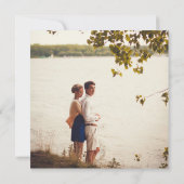 Vintage Waves Lakeside Wedding Save the Date Einladung (Rückseite)