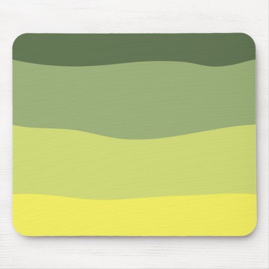 Vintage Wavy Green Kunst Mousepad (Vorne)