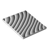 Vintage Wavy Lines Notepad Notizblock (angewinkelt)