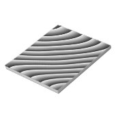 Vintage Wavy Lines Notepad Notizblock (Rotiert)