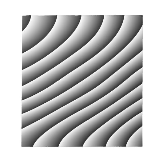 Vintage Wavy Lines Notepad Notizblock (Vorderseite)
