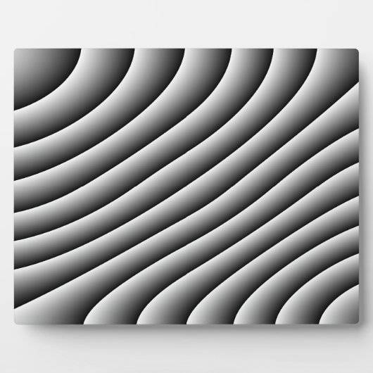 Vintage Wavy Lines Plaque Fotoplatte (Vorderseite)