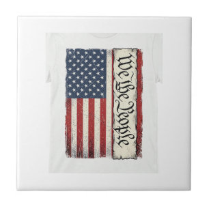 Vintage We the People Flag Patriotes Shirt Design_ Fliese