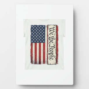 Vintage We the People Flag Patriotes Shirt Design_ Fotoplatte