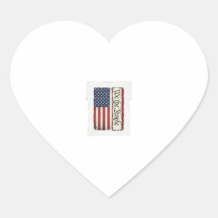 Vintage We the People Flag Patriotes Shirt Design_ Herz-Aufkleber