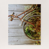 Vintage Weathered Bicycle Rustic Illustration Art Puzzle (Vertikal)