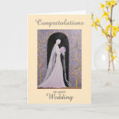 VINTAGE WEDD, GREETING CARD KARTE (Gelbe Blume)