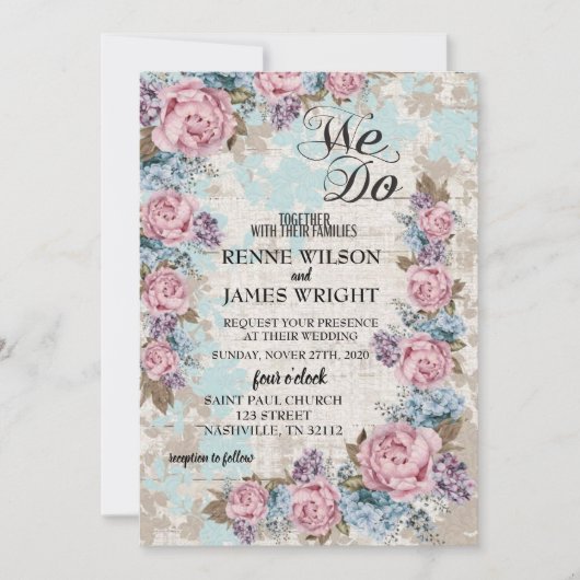 VINTAGE WEDD INVITE EINLADUNG (Vorderseite)