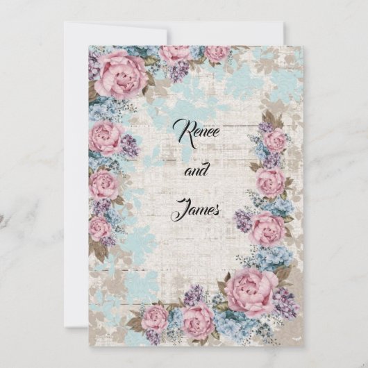 VINTAGE WEDD INVITE EINLADUNG (Rückseite)